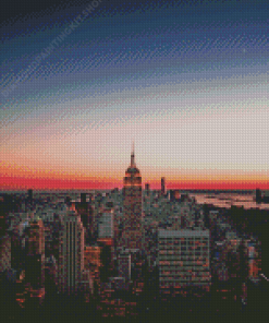 New York Night Sunset Diamond Painting