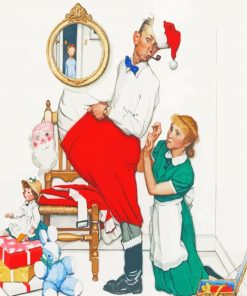 Norman Rockwell Christmas Celebration Diamond Painting