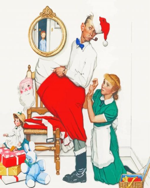 Norman Rockwell Christmas Celebration Diamond Painting