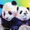 Panda Couple Hugging Diamond Painting