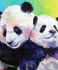 Panda Couple Hugging Diamond Painting