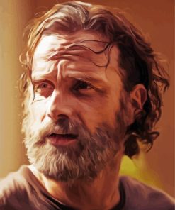 Rick Grimes Portrait Diamond Painting