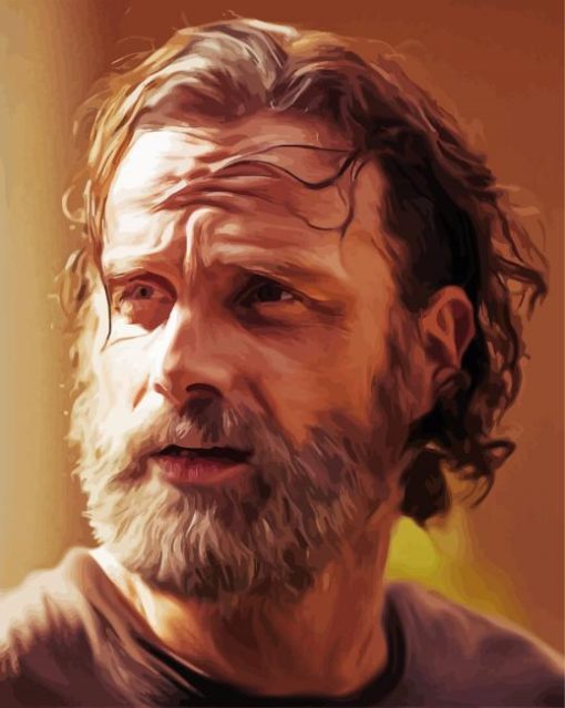 Rick Grimes Portrait Diamond Painting