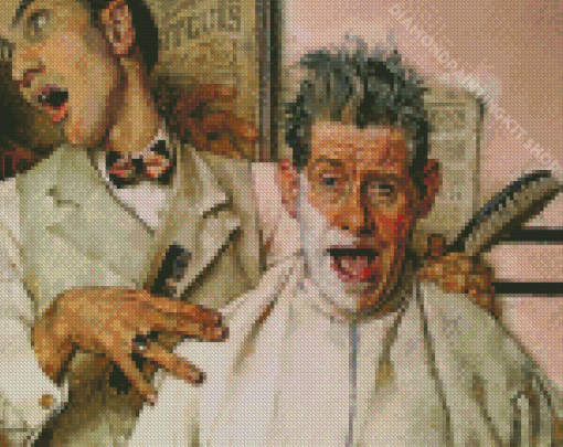 Rockwells Barber Diamond Painting