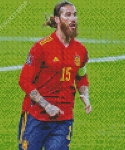 Sergio Ramos Spanish National Team Diamond Painting