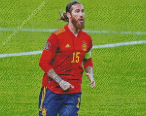 Sergio Ramos Spanish National Team Diamond Painting