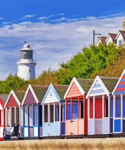 Southwold Huts Diamond Painting