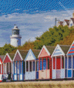 Southwold Huts Diamond Painting