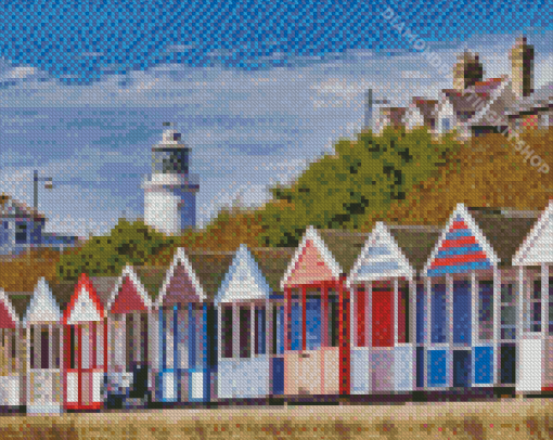 Southwold Huts Diamond Painting