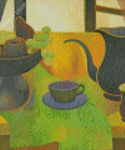 Still Life With Black Coffee Pot Diamond Painting