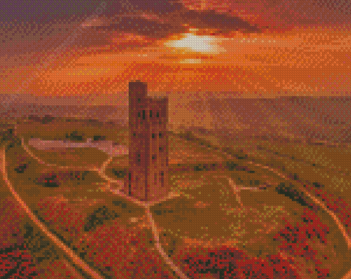 Sunset At Castle Hill Huddersfield Diamond Painting