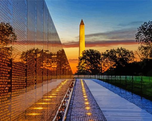 Vietnam Veterans Memorial Monument Diamond Painting