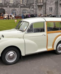 White Morris Minor Traveller Diamond Painting