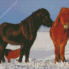 Winter Horses Friends Diamond Painting