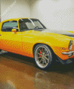 Yellow 1970 Chevy Camaro Diamond Painting