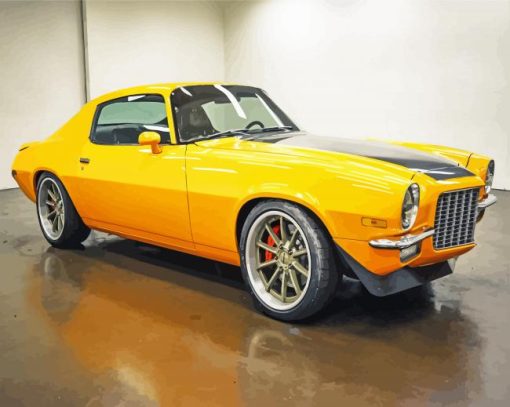 Yellow 1970 Chevy Camaro Diamond Painting