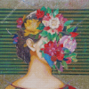 Aesthetic Floral Face Diamond Painting