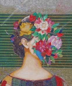 Aesthetic Floral Face Diamond Painting