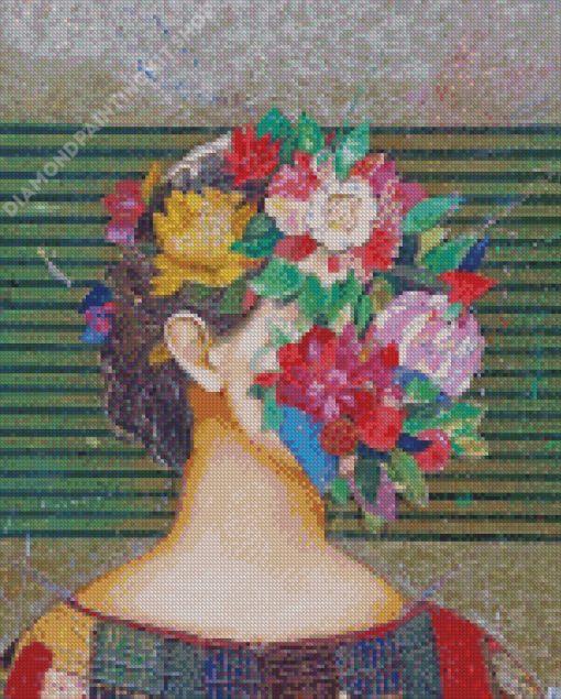 Aesthetic Floral Face Diamond Painting