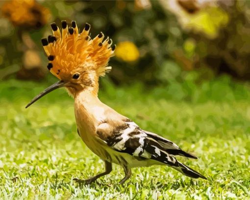 Aesthetic Hoopoe Diamond Painting