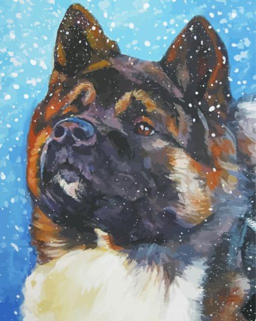 American Akita Dog Diamond Painting