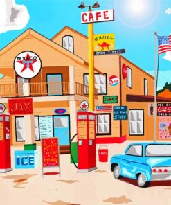 American Gas Station Diamond Painting