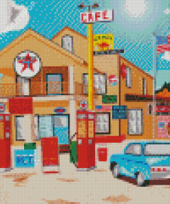 American Gas Station Diamond Painting