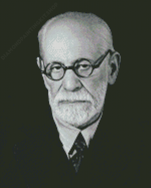 Black And White Sigmund Freud Diamond Painting