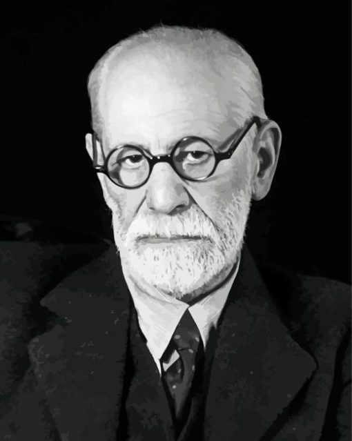 Black And White Sigmund Freud Diamond Painting