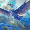 Blue Fantasy Bird Diamond Painting