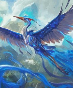 Blue Fantasy Bird Diamond Painting