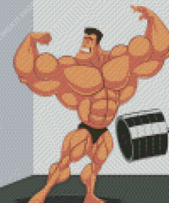 Caricature Bodybuilder Diamond Painting