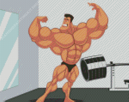 Caricature Bodybuilder Diamond Painting