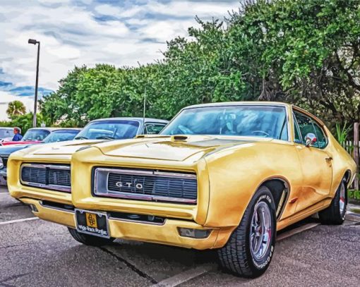 Cool 1968 Gto Car Diamond Painting