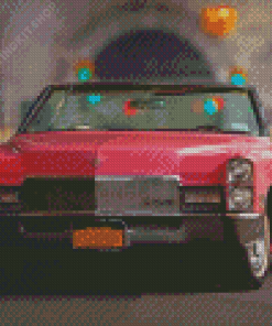 Cool Pink Cadillac Car Diamond Painting