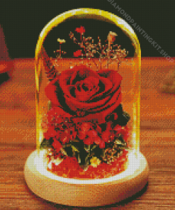 Cool Rose In A Glass Diamond Painting