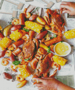 Crab Boil Food Diamond Painting