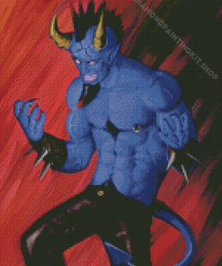 Creepy Blue Devil Diamond Painting