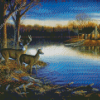 Deer By The River Diamond Painting