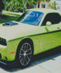 Green Mopar Sport Car Diamond Painting