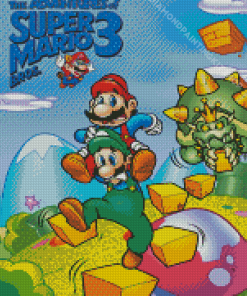 Super Mario Bros Game Diamond Painting