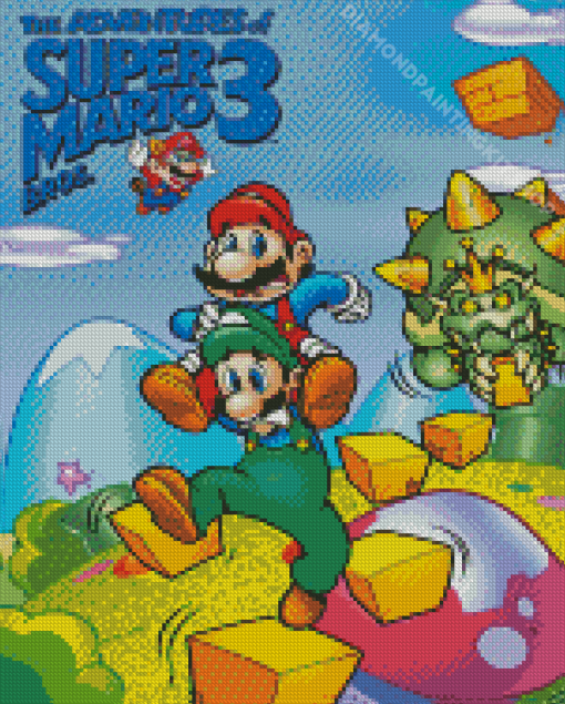 Super Mario Bros Game Diamond Painting