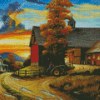 Farm Country Scene Diamond Painting