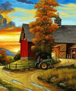 Farm Country Scene Diamond Painting