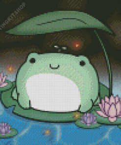 Frog Lily Art Diamond Painting