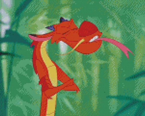 Funny Mushu Diamond Painting