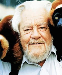 Gerald Durrell With Animals Diamond Painting