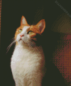 Green Eyes Orange Tabby Cat Diamond Painting