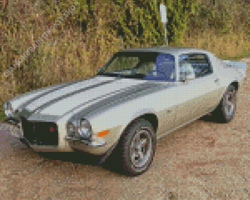 Grey 1972 Camaro Diamond Painting