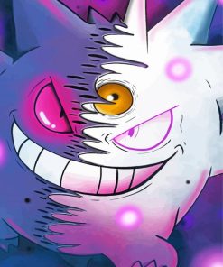 Half Shiny Gengar Diamond Painting